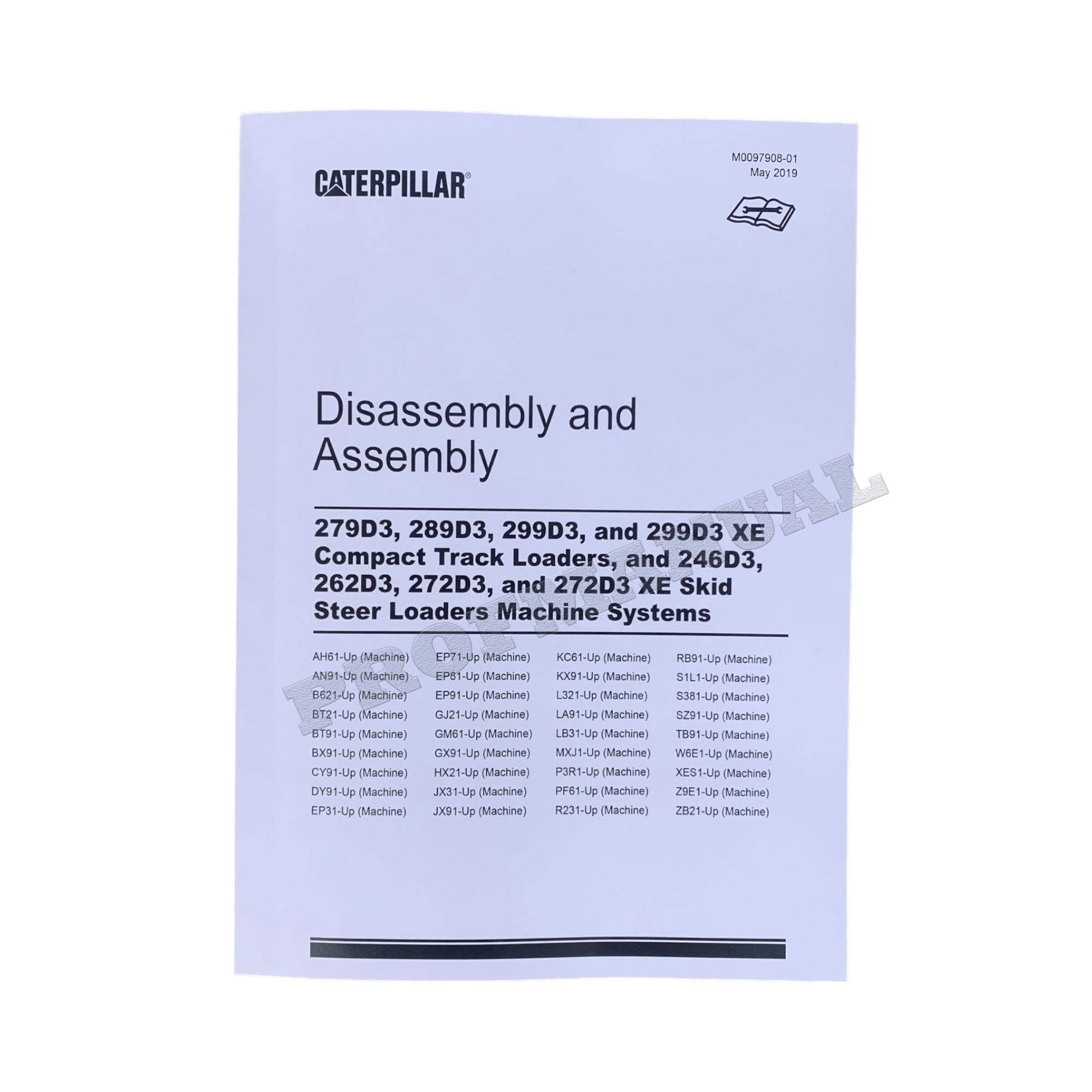 Manual de servicio del cargador Caterpillar 279D3, 289D3, 299D3, 246D3, 262D3 y 272D3