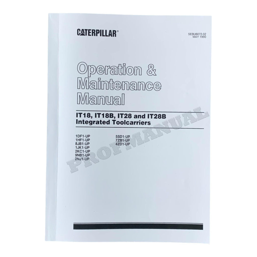 Manual de servicio completo del portaherramientas integrado Caterpillar IT28 IT28B 17 libros *Enviar número de serie