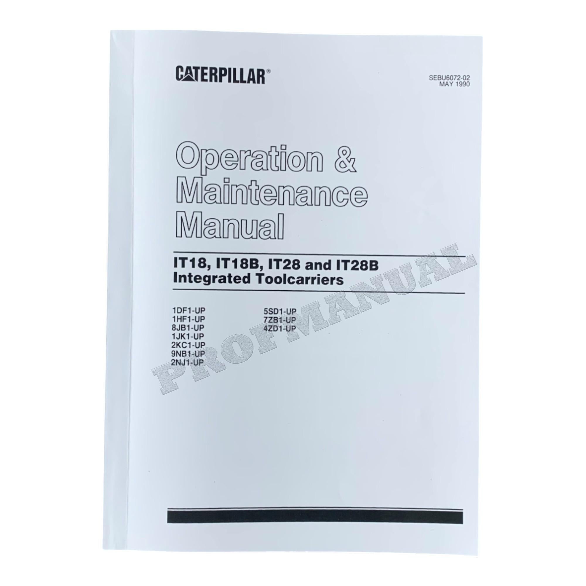 Manual de servicio completo del portaherramientas integrado Caterpillar IT28 IT28B 17 libros *Enviar número de serie