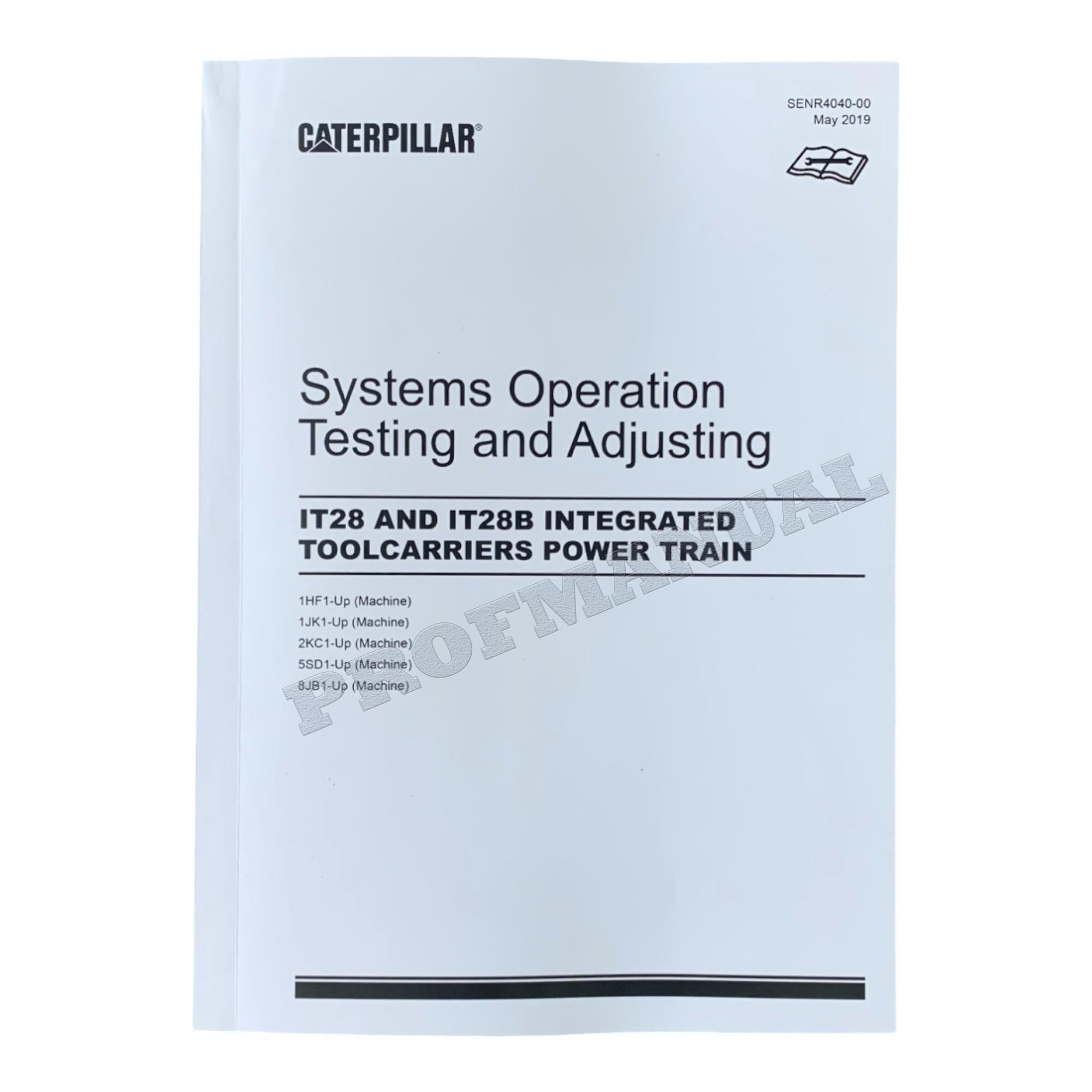 Manual de servicio completo del portaherramientas integrado Caterpillar IT28 IT28B 17 libros *Enviar número de serie