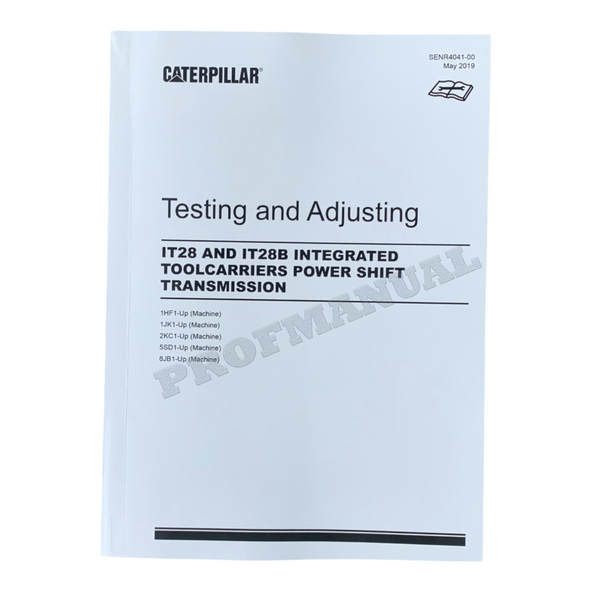 Manual de servicio completo del portaherramientas integrado Caterpillar IT28 IT28B 17 libros *Enviar número de serie