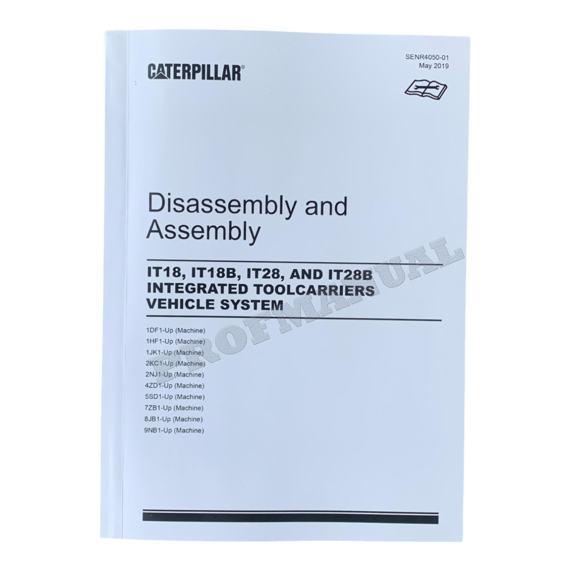 Manual de servicio completo del portaherramientas integrado Caterpillar IT28 IT28B 17 libros *Enviar número de serie