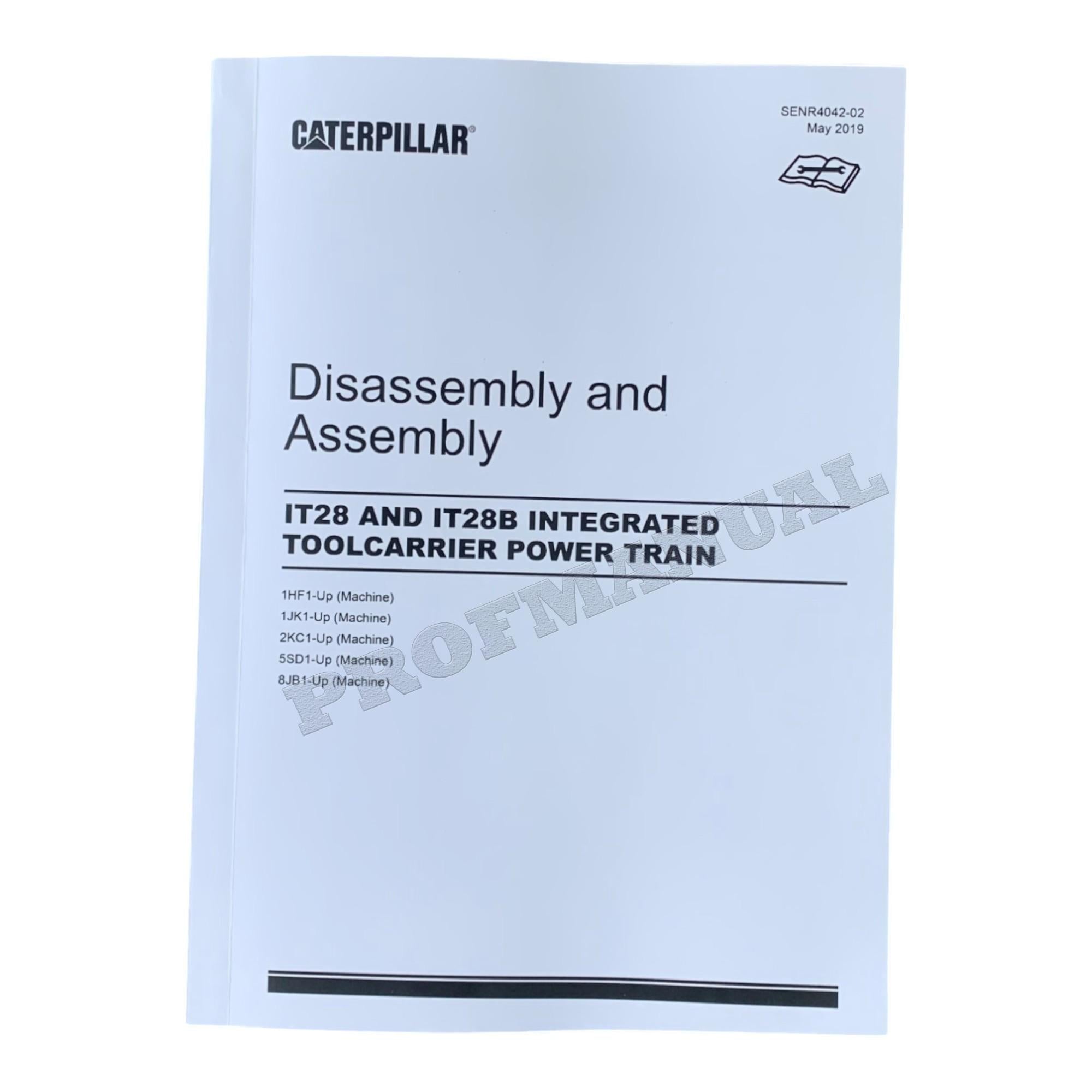 Manual de servicio completo del portaherramientas integrado Caterpillar IT28 IT28B 17 libros *Enviar número de serie