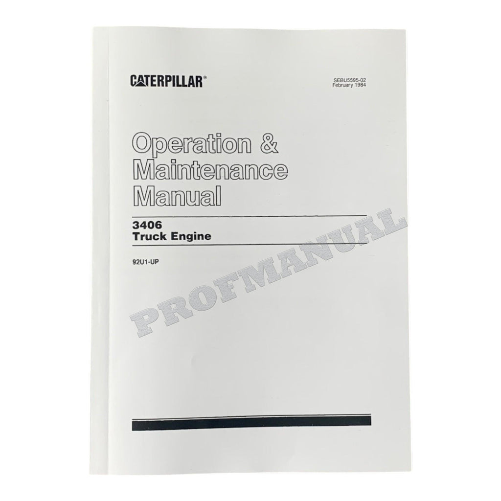 Caterpillar 3406 Truck Engine Full Service Manual *Send serial number