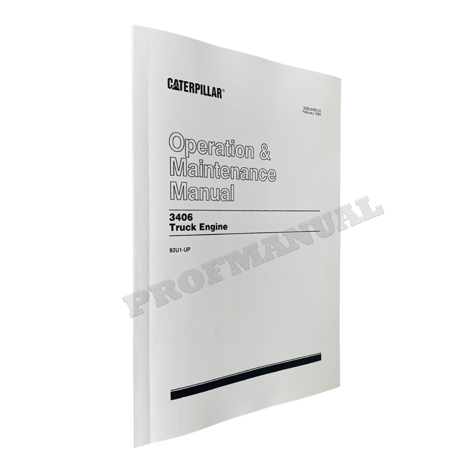 Caterpillar 3406 Truck Engine Full Service Manual *Send serial number