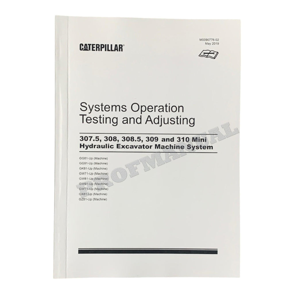 Manual de servicio completo de la excavadora Caterpillar 308 CR 12 libros + 2 hojas *Enviar número de serie