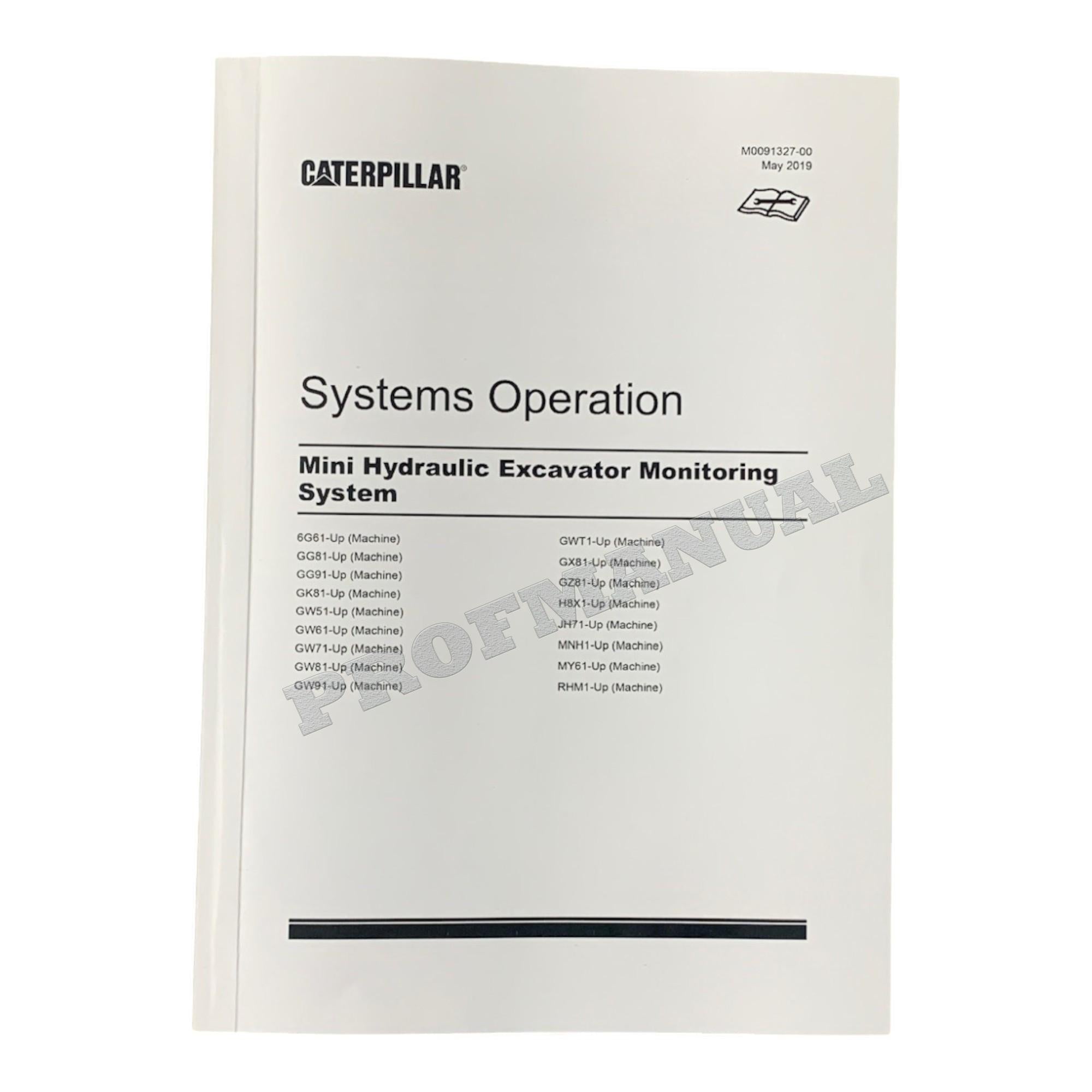 Manual de servicio completo de la excavadora Caterpillar 308 CR 12 libros + 2 hojas *Enviar número de serie