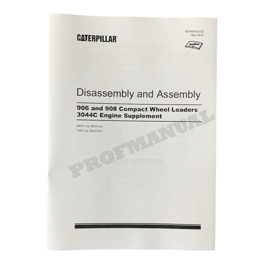 Caterpillar 908 Compact Wheel Loader Full Service Manual *Send serial number