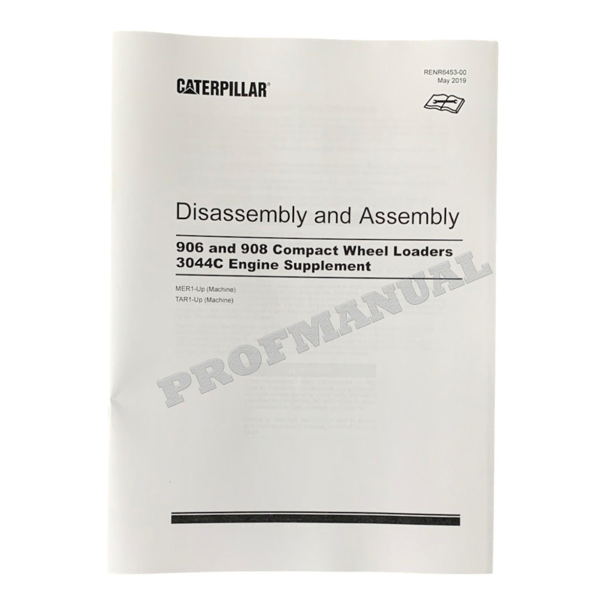 Caterpillar 908 Compact Wheel Loader Full Service Manual *Send serial number