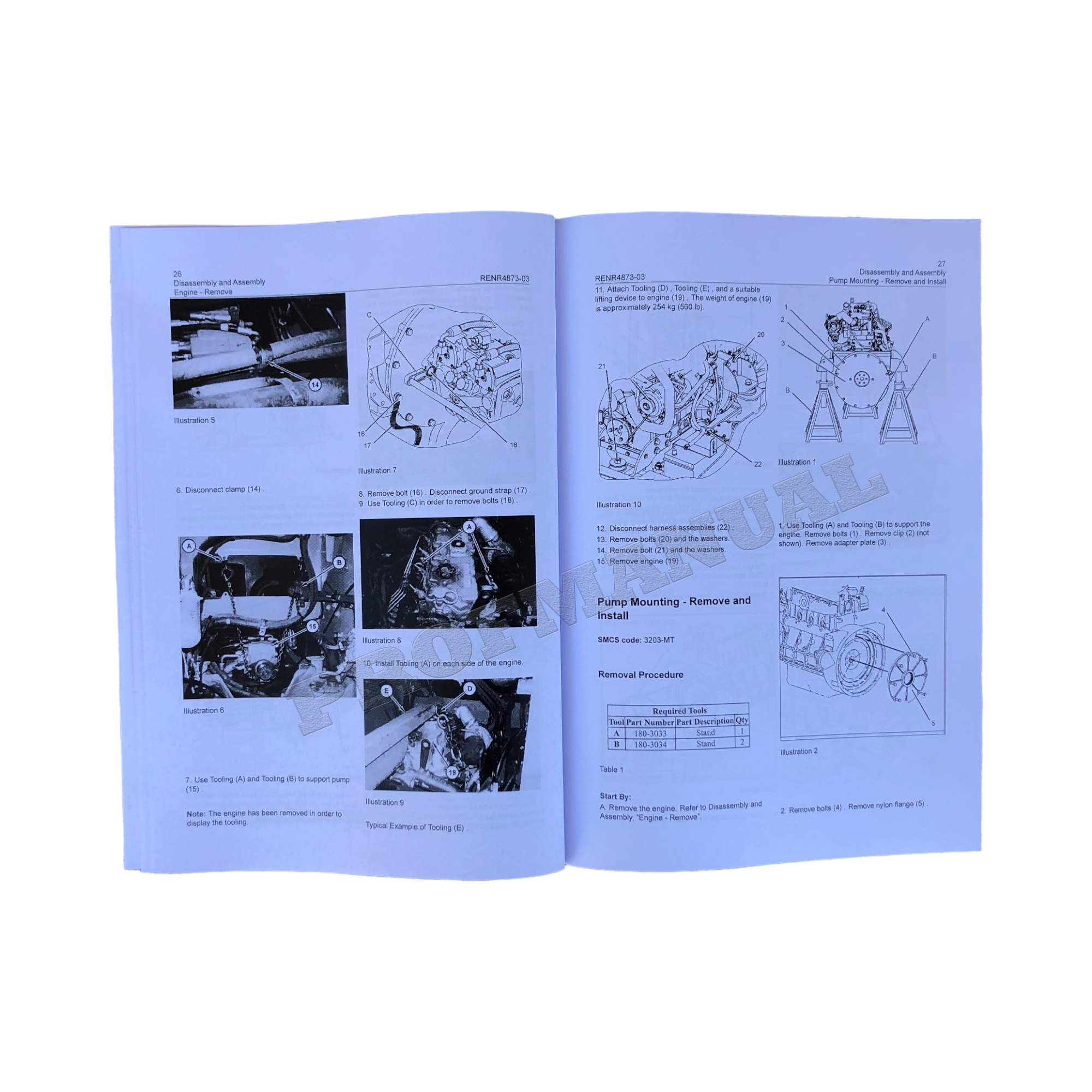 Manual de servicio del motor Caterpillar 3024C Desmontaje Montaje Cargador 247B 257B + SUPPL