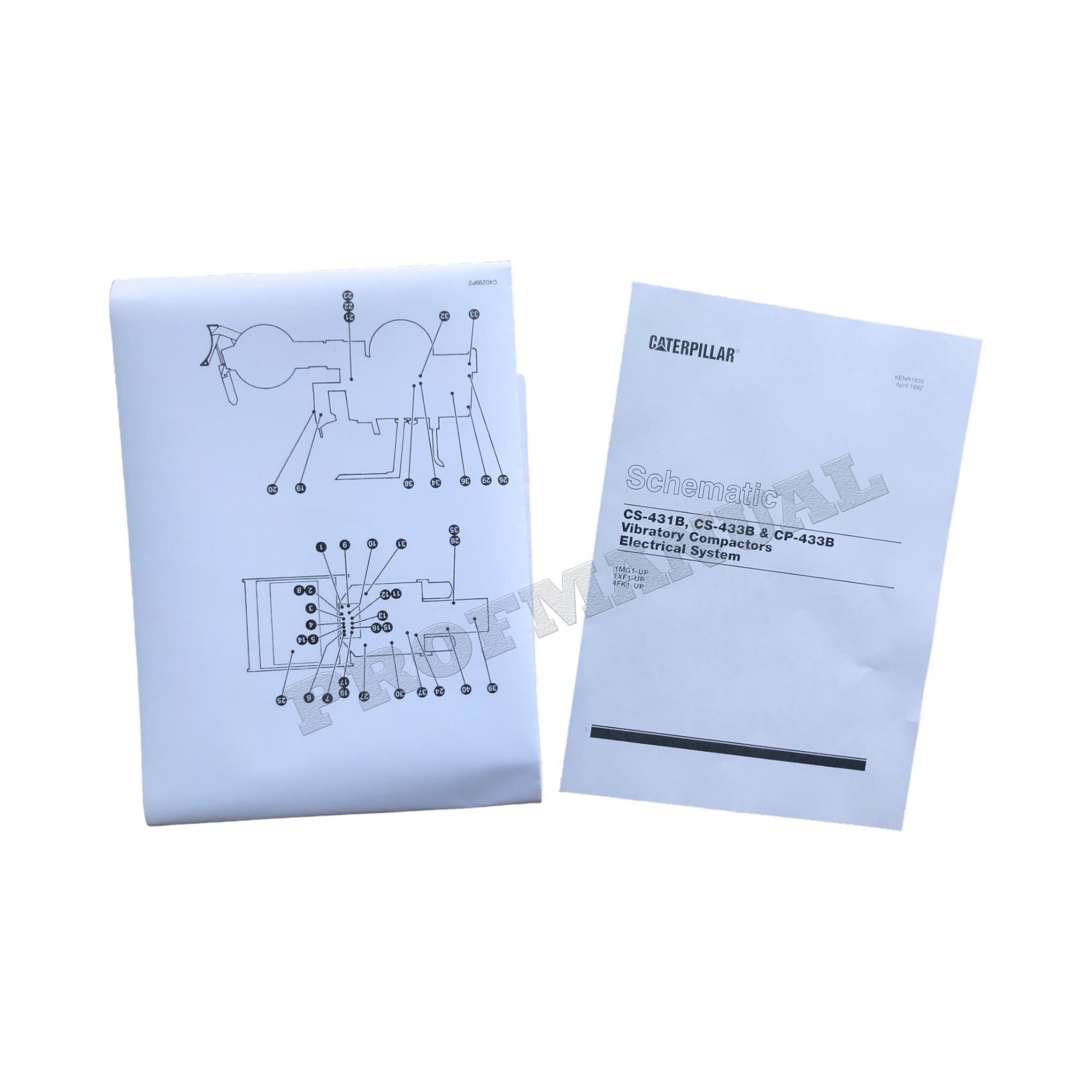 Caterpillar CAT CP-433B Vibratory Compactor Electrical Schematic Service Manual