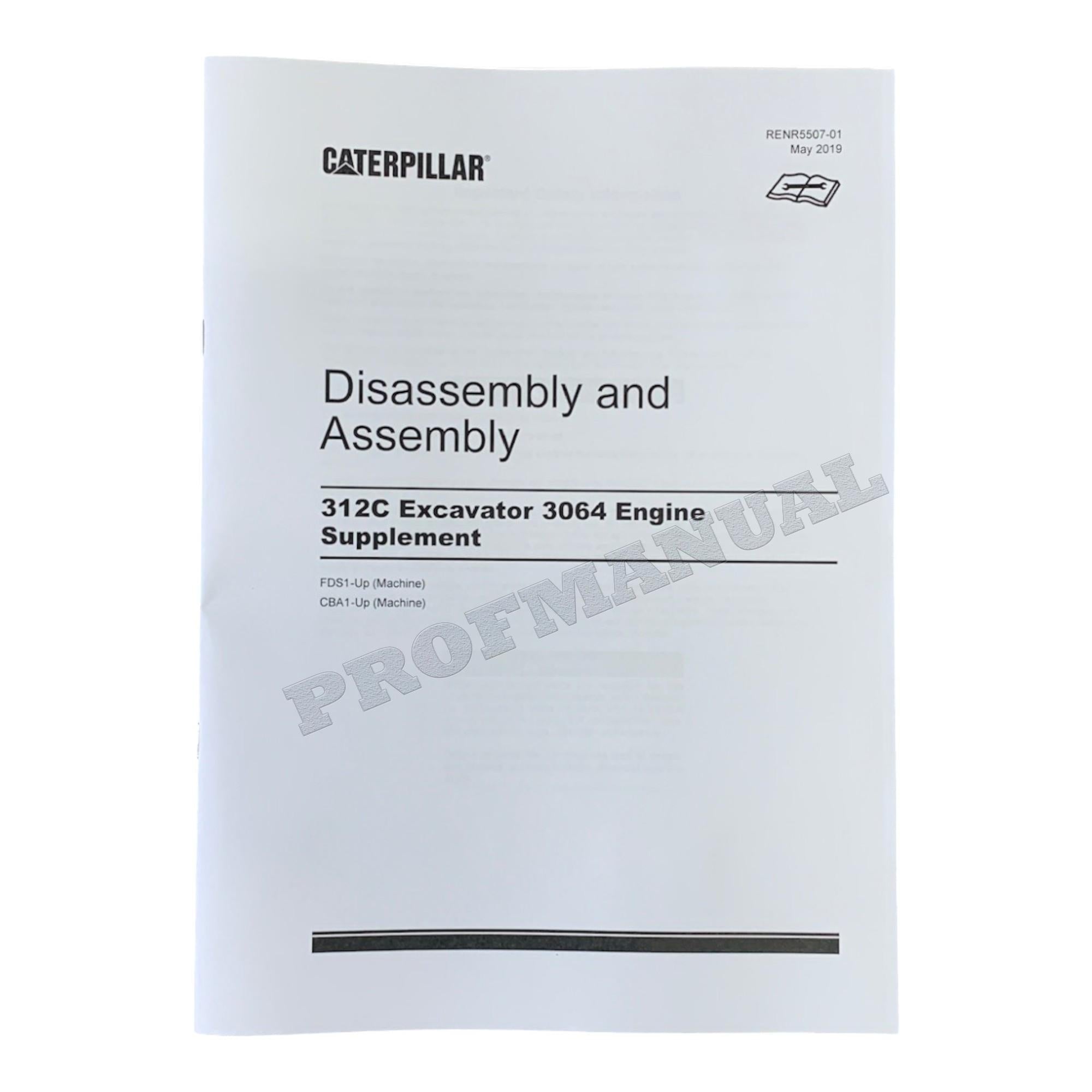 Manual de servicio completo de la excavadora Caterpillar 312C 312C L 28 libros RENR5500 *Enviar número de serie