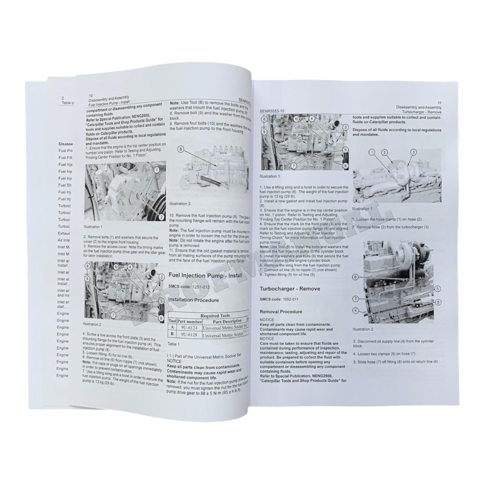Caterpillar 3064 3066 Engine Disassem Assem Operation Test Adjust Service Manual