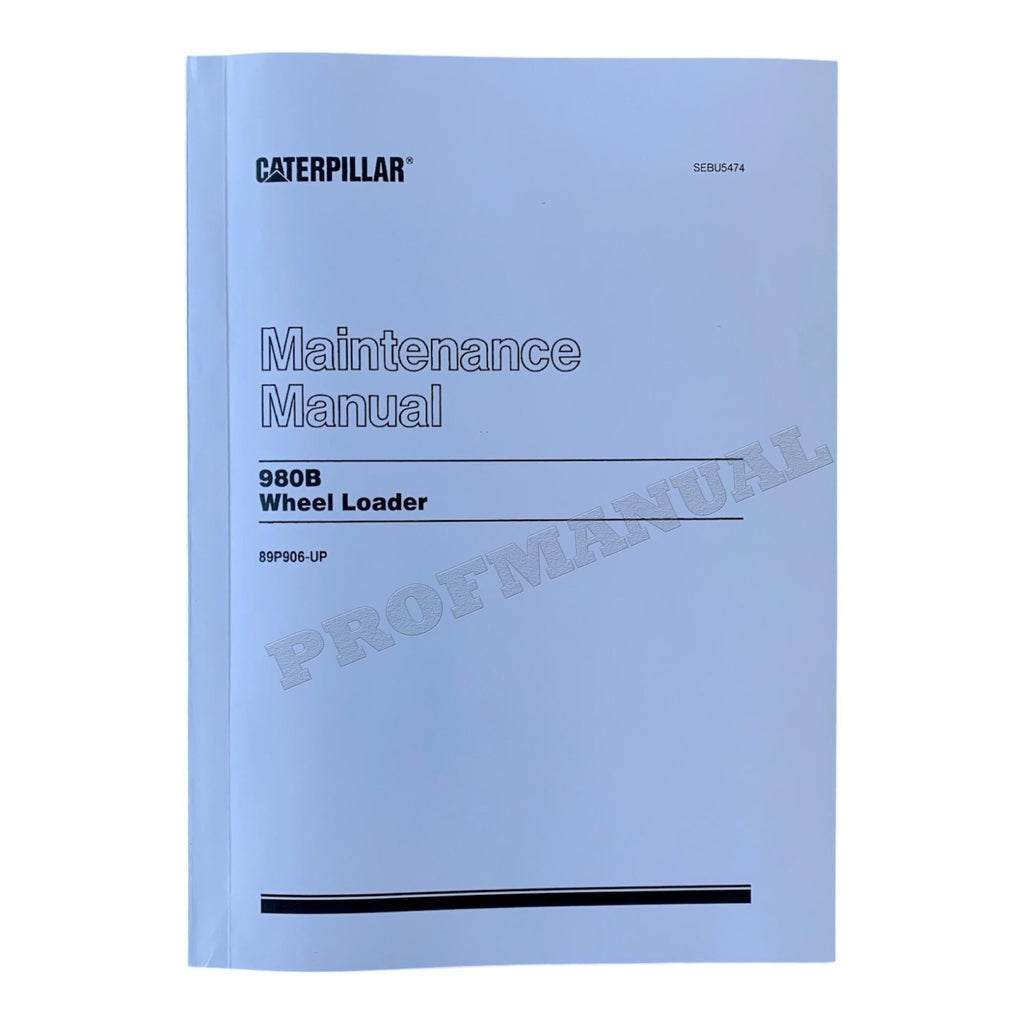 Caterpillar 980B Wheel Loader Maintenance and Maintenance Manual