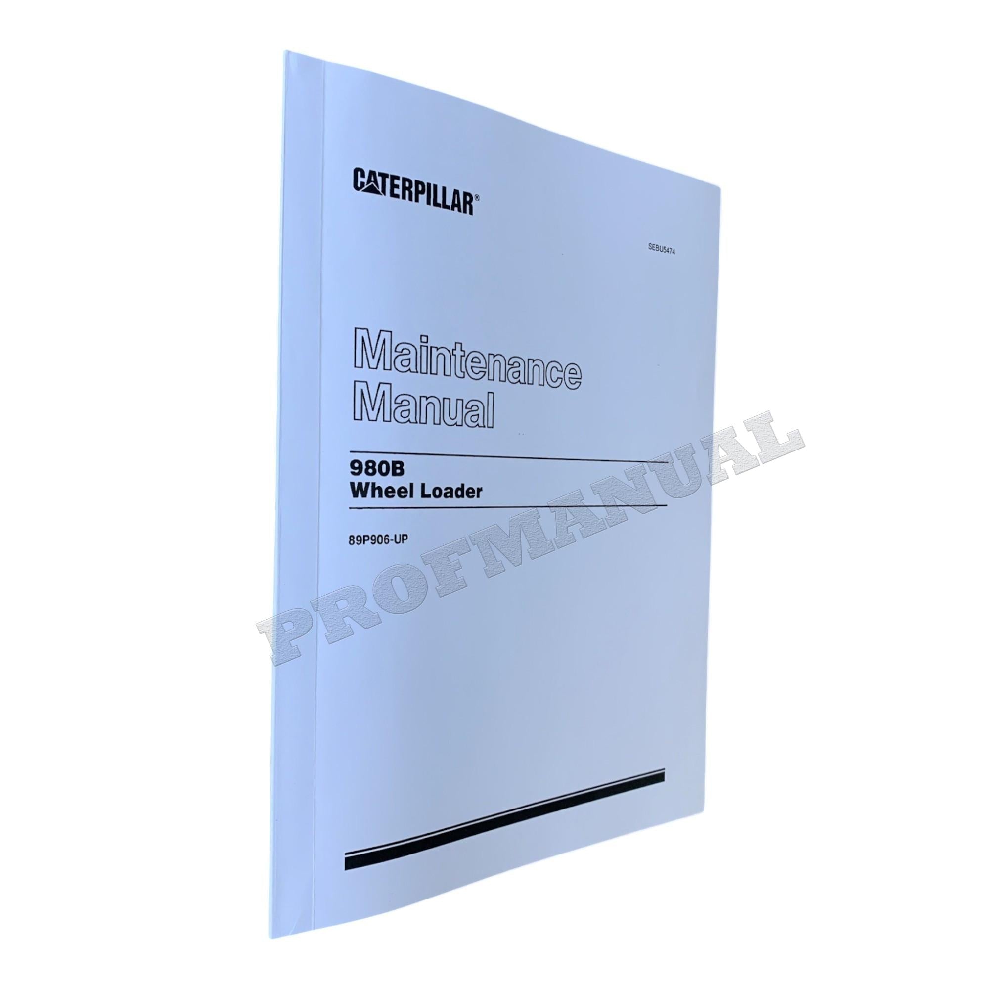 Caterpillar 980B Wheel Loader Maintenance and Maintenance Manual