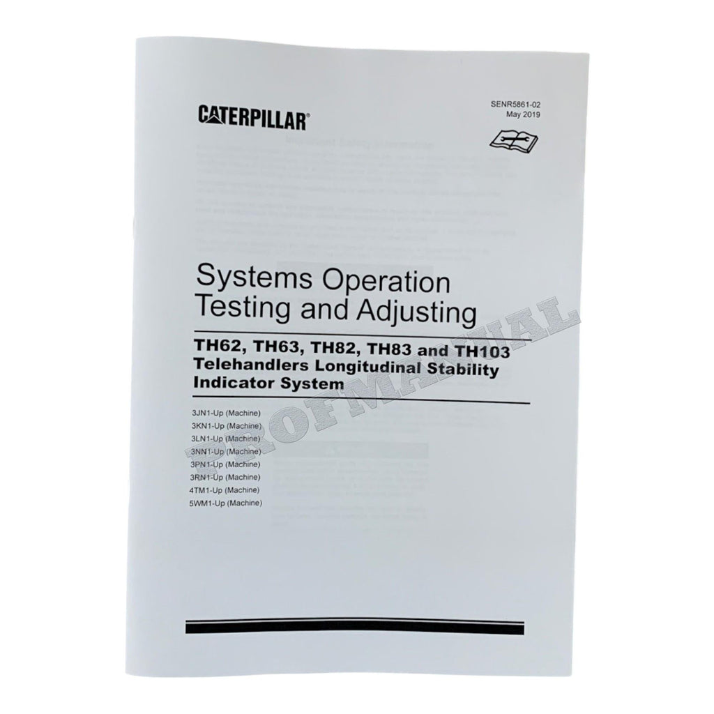Caterpillar TH103 Telehandler Full Service Manual *Send serial number