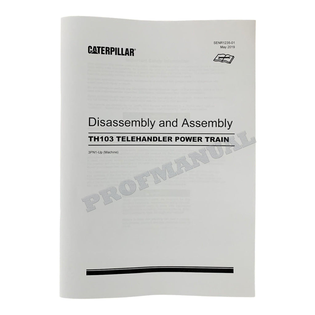 Caterpillar TH103 Telehandler Full Service Manual *Send serial number
