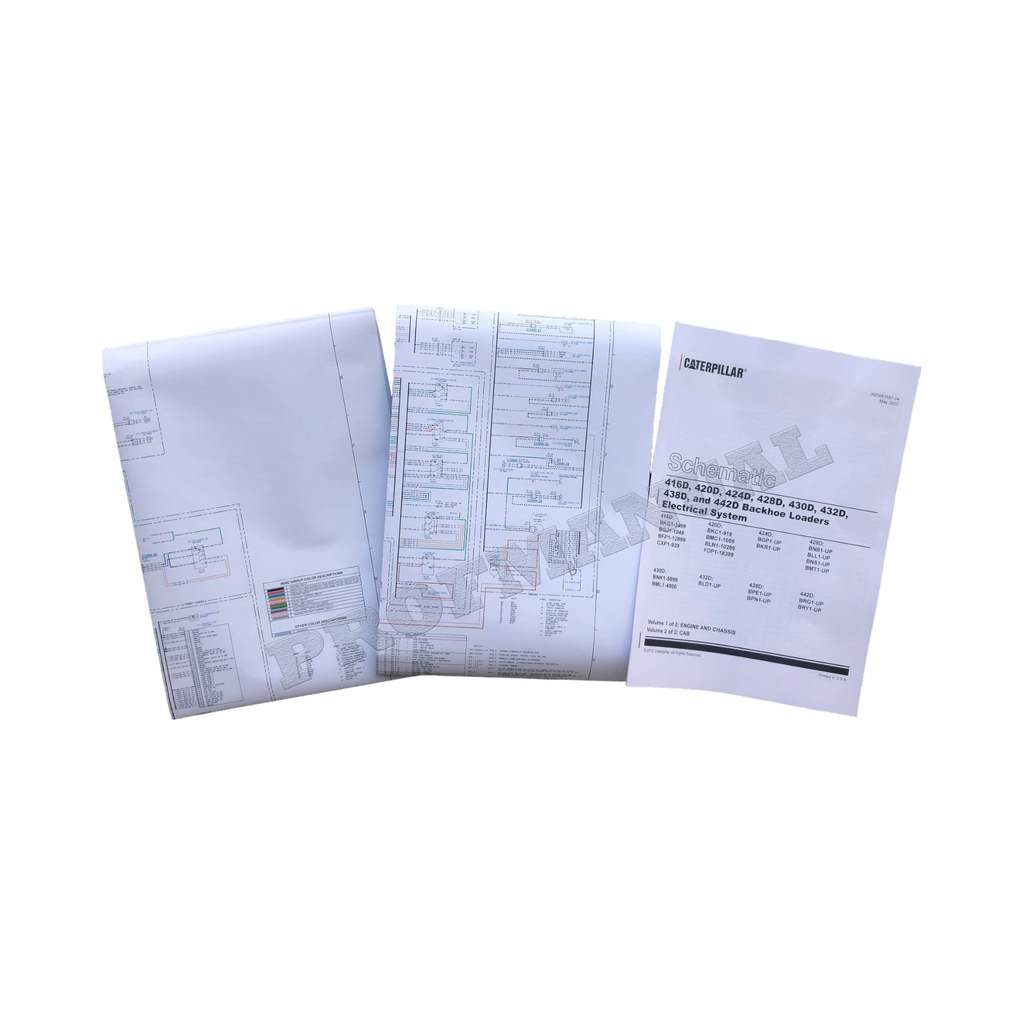 Caterpillar 416D 420D 424D 428D Loader Electr Schematic Service Manual RENR3587