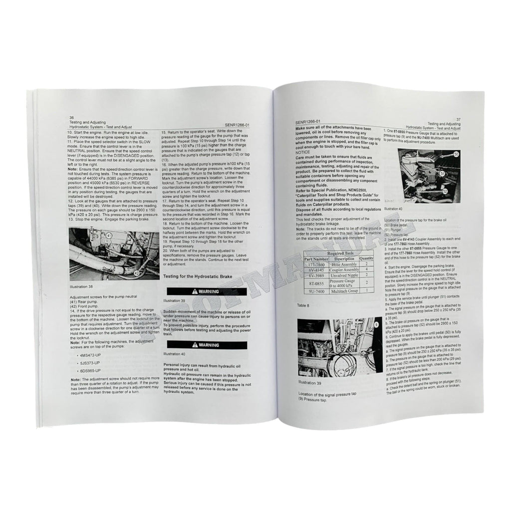 Caterpillar 933C 939C Track-Type Loader Full Service Manual *Send serial number