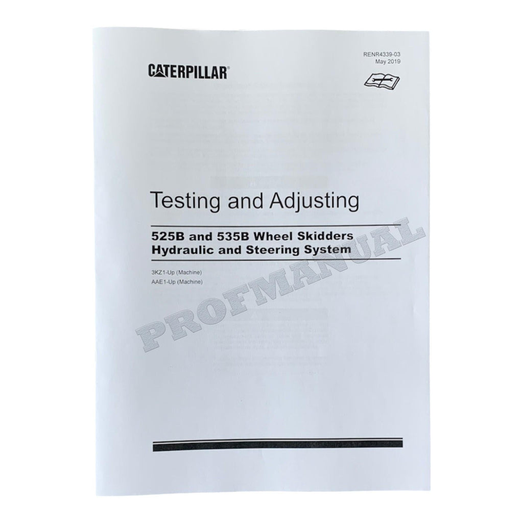 Caterpillar 525B 535B WHEEL SKIDDER Full Service Manual *Send serial number