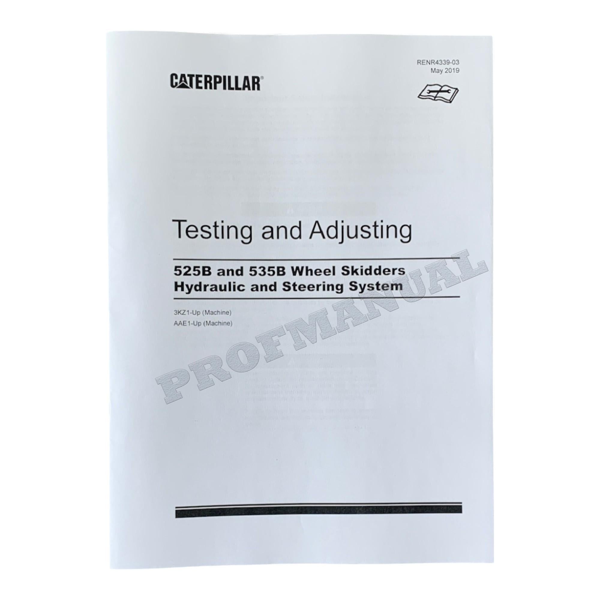 Caterpillar 525B 535B WHEEL SKIDDER Full Service Manual *Send serial number