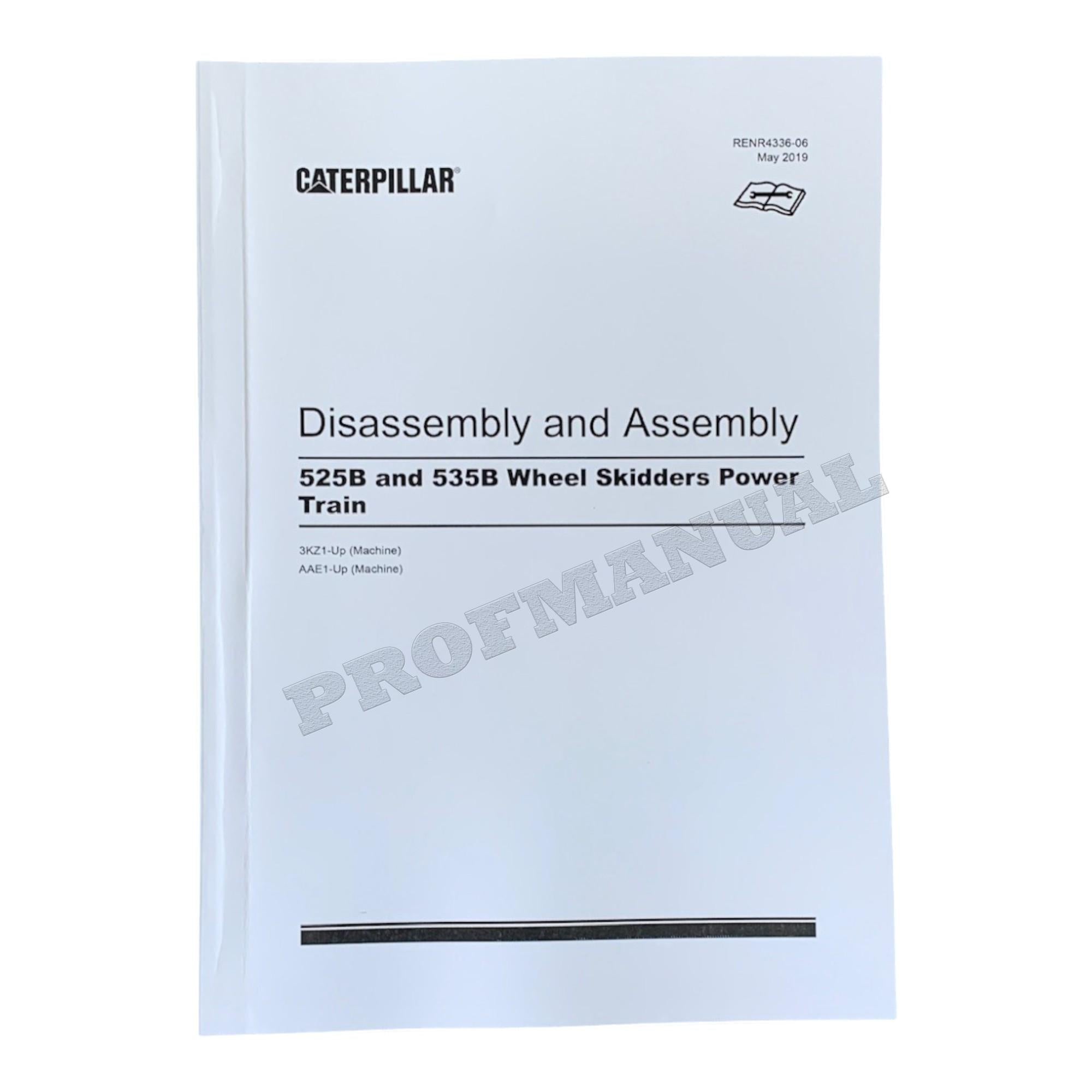 Caterpillar 525B 535B WHEEL SKIDDER Full Service Manual *Send serial number