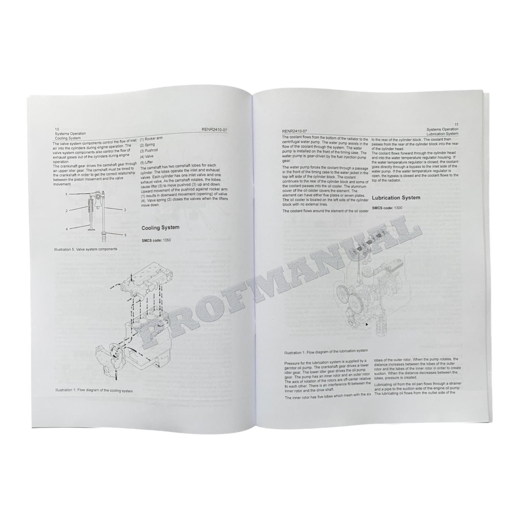 Manual de servicio completo del manipulador telescópico del motor Caterpillar 3054E *Enviar número de serie