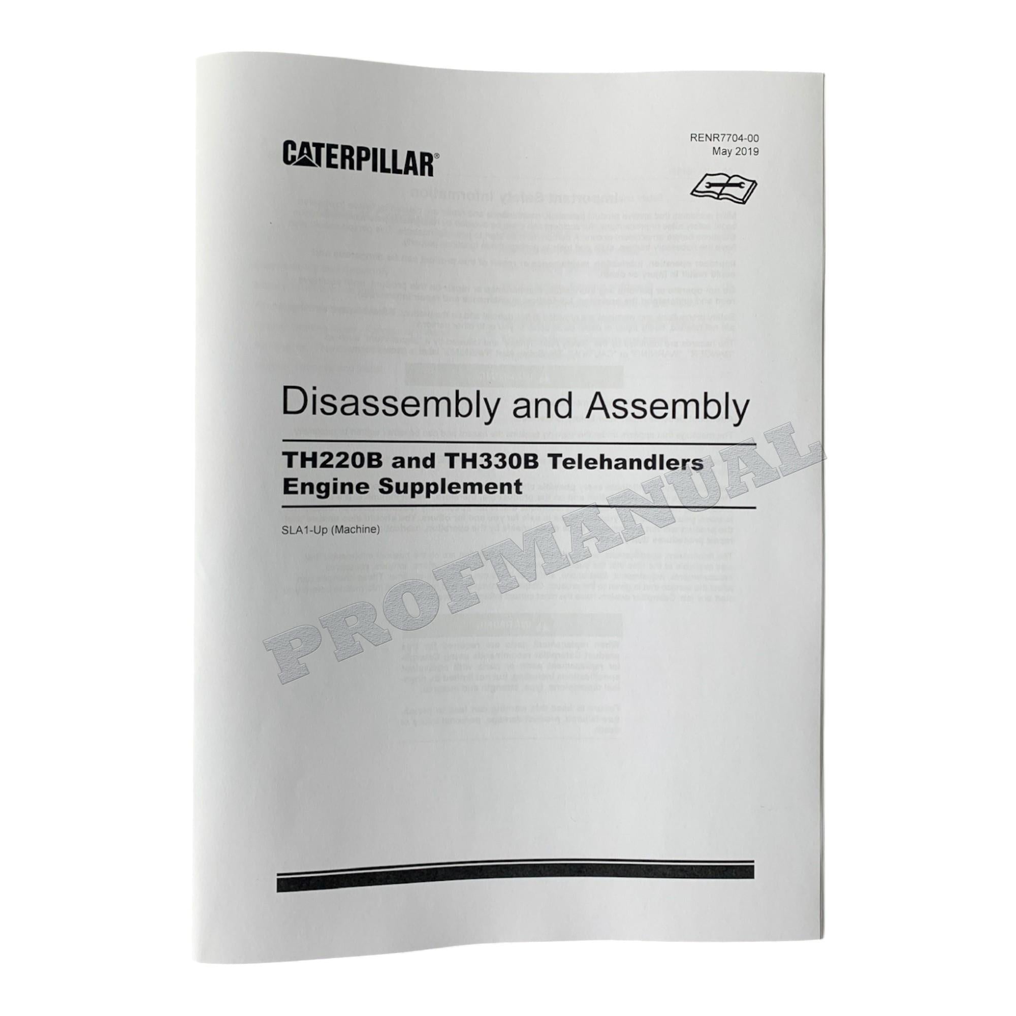 Caterpillar TH220B TH330B TH340B TELEHANDLER Full Service Manual *Send Serial#