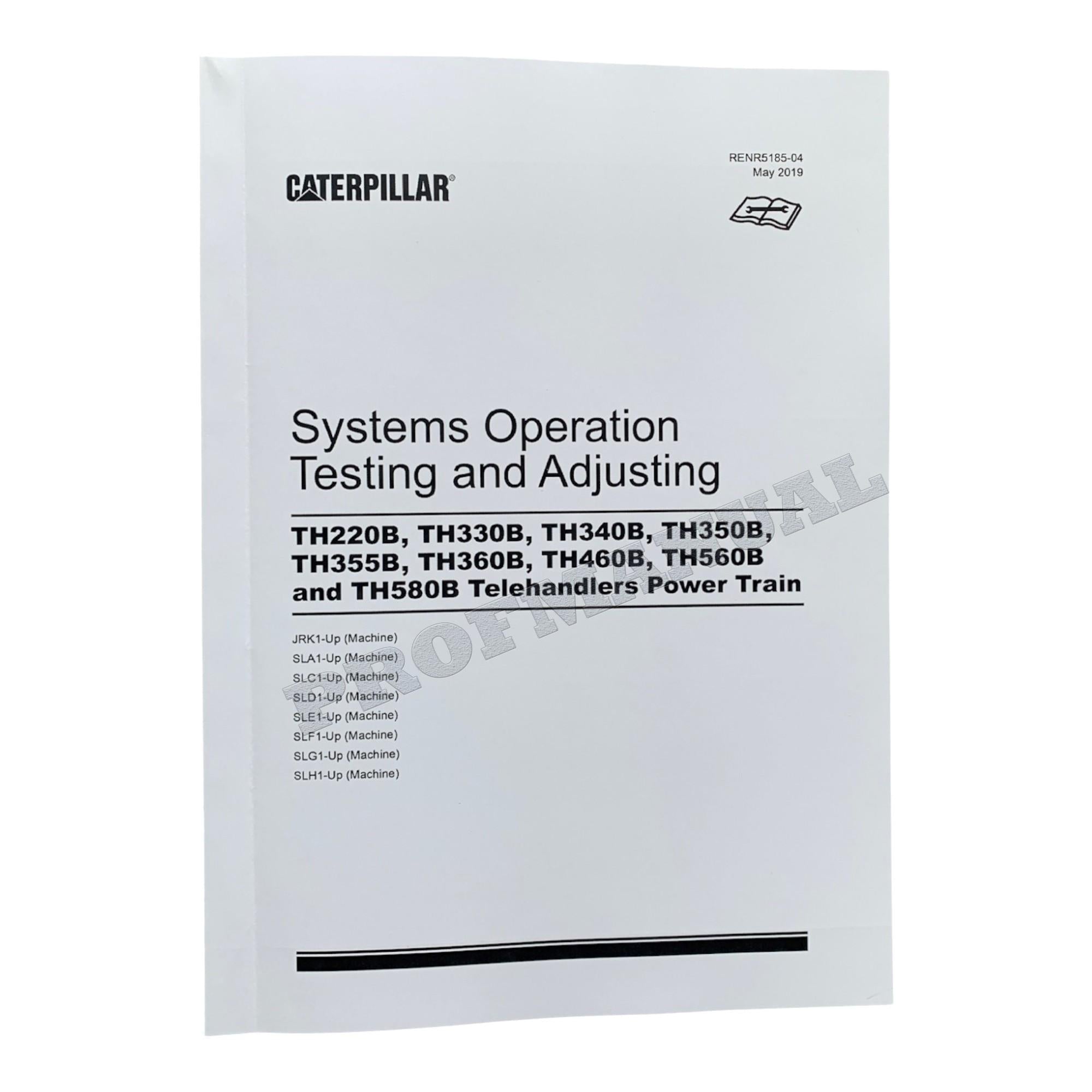 Caterpillar TH220B TH330B TH340B TELEHANDLER Full Service Manual *Send Serial#
