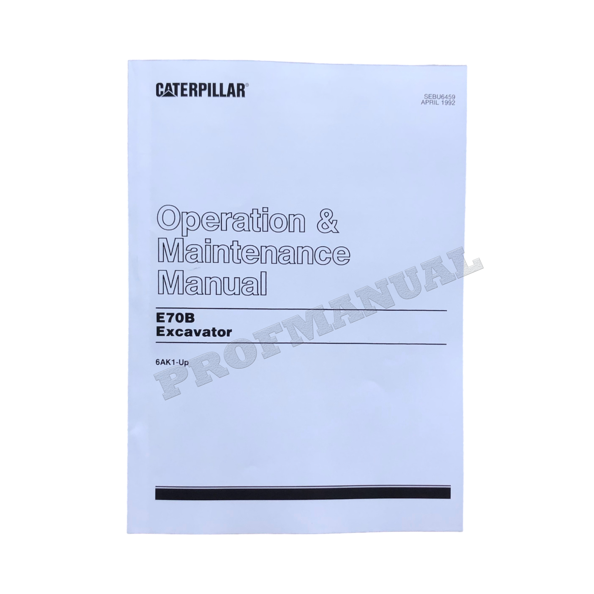 Manual de mantenimiento del operador de la excavadora Caterpillar E70B