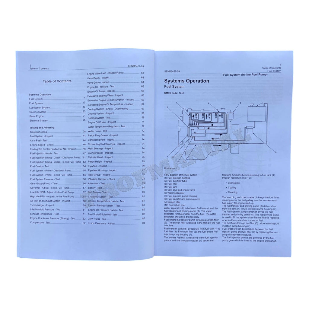 Manual de servicio completo del motor Caterpillar 3046 *Número de serie 8KP y superiores