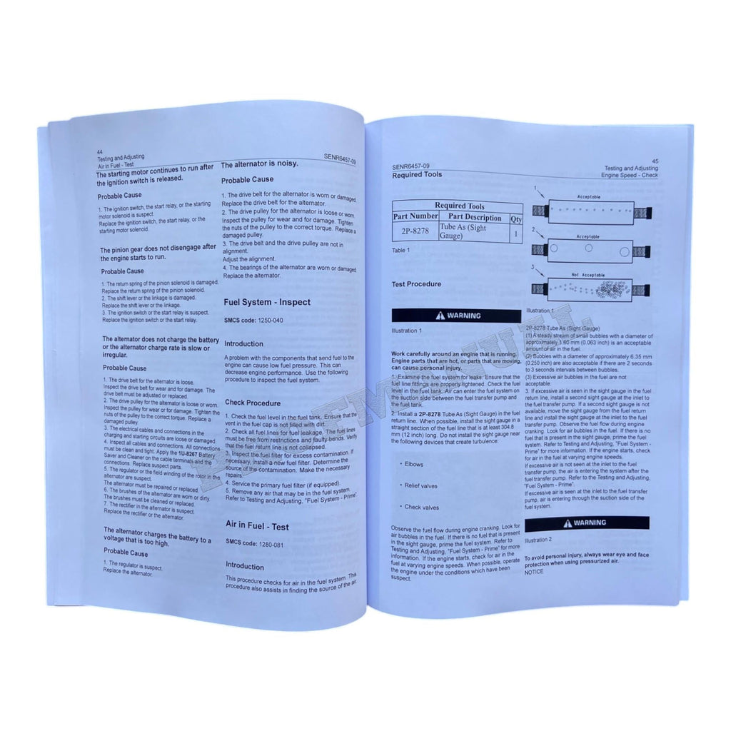 Manual de servicio completo del motor Caterpillar 3046 *Número de serie 8KP y superiores