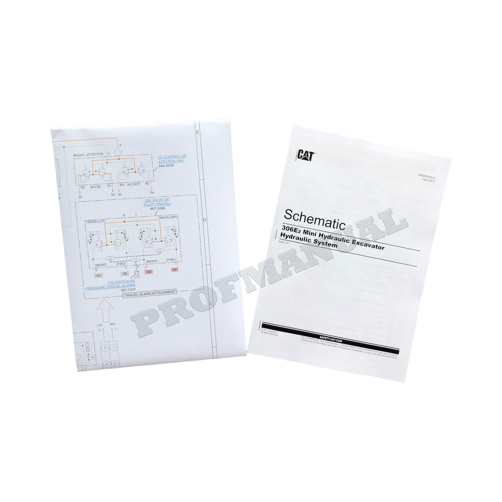 Manual de servicio esquemático del sistema hidráulico de la miniexcavadora Caterpillar 306E2