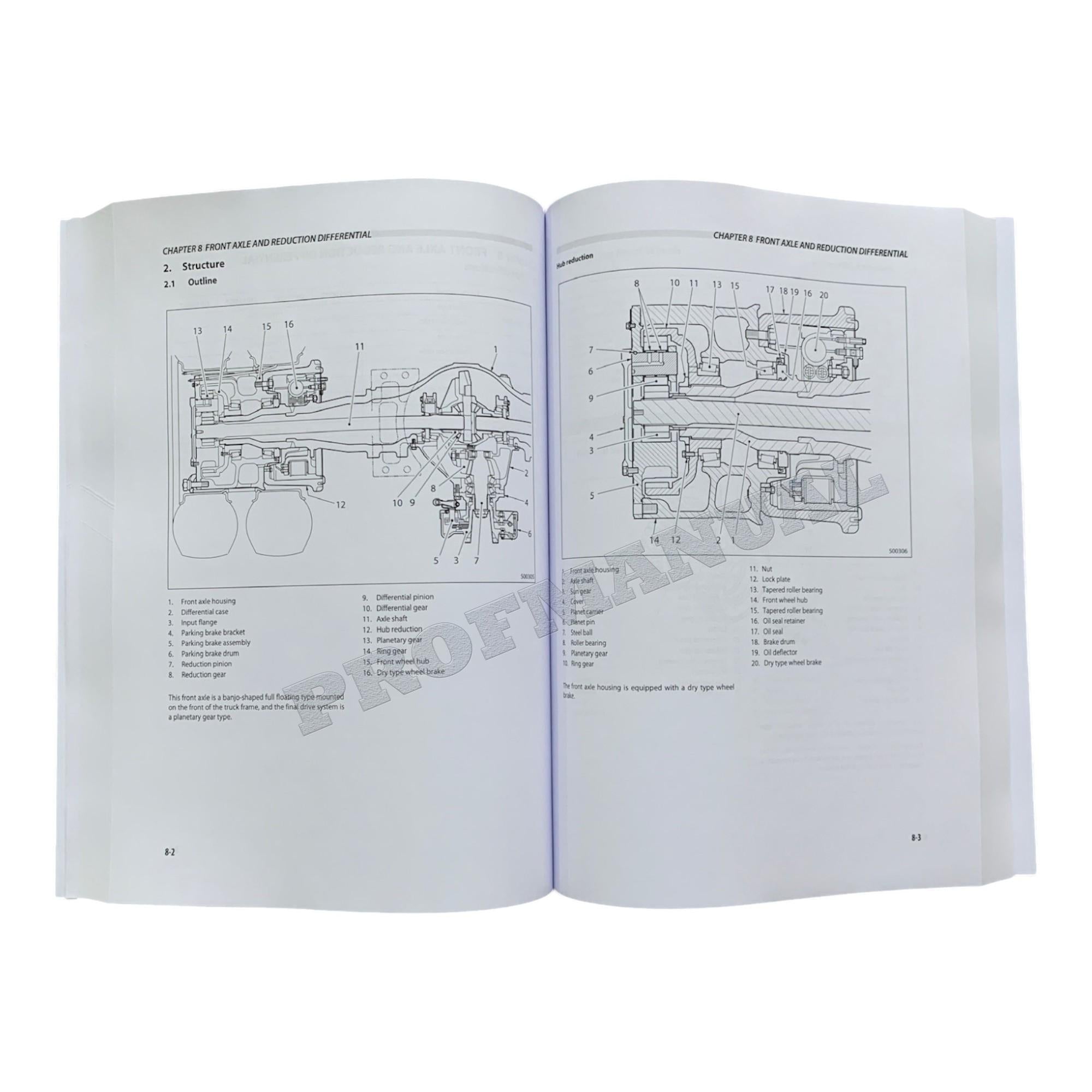 Manual de servicio de montacargas Caterpillar DP100NZ, DP120NZ, DP135NZ y DP150NZ
