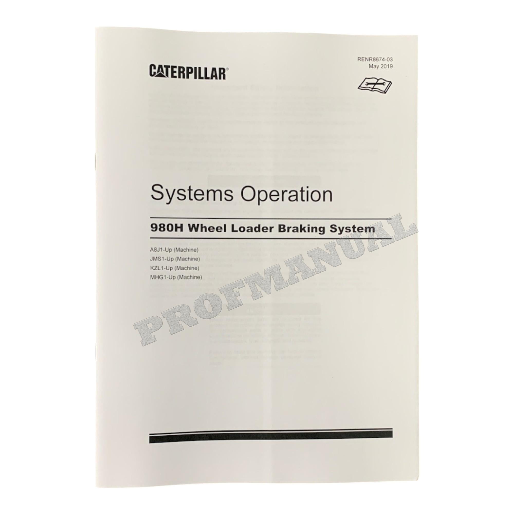 Caterpillar 980H WHEEL LOADER Full Service Manual *Send serial number