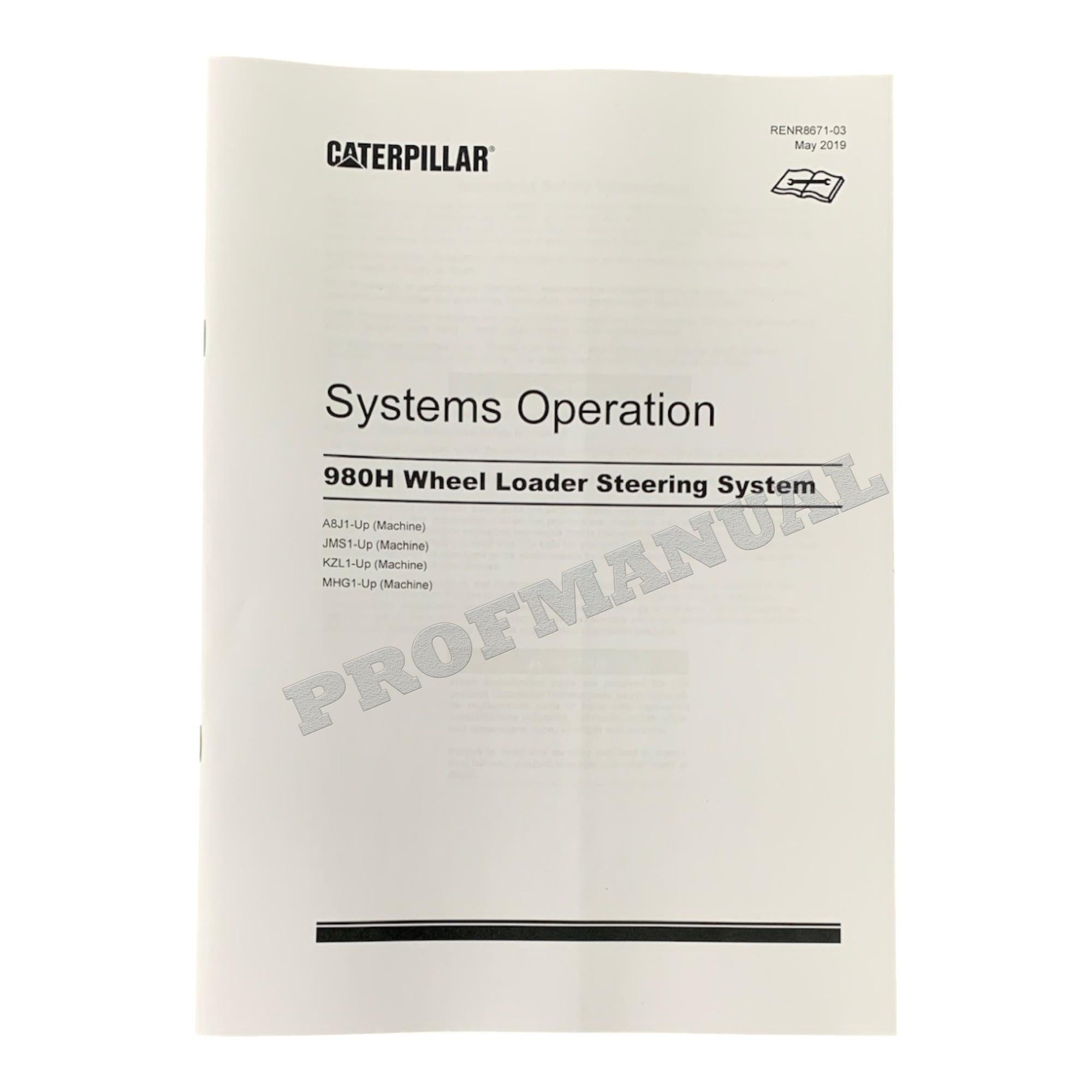 Caterpillar 980H WHEEL LOADER Full Service Manual *Send serial number