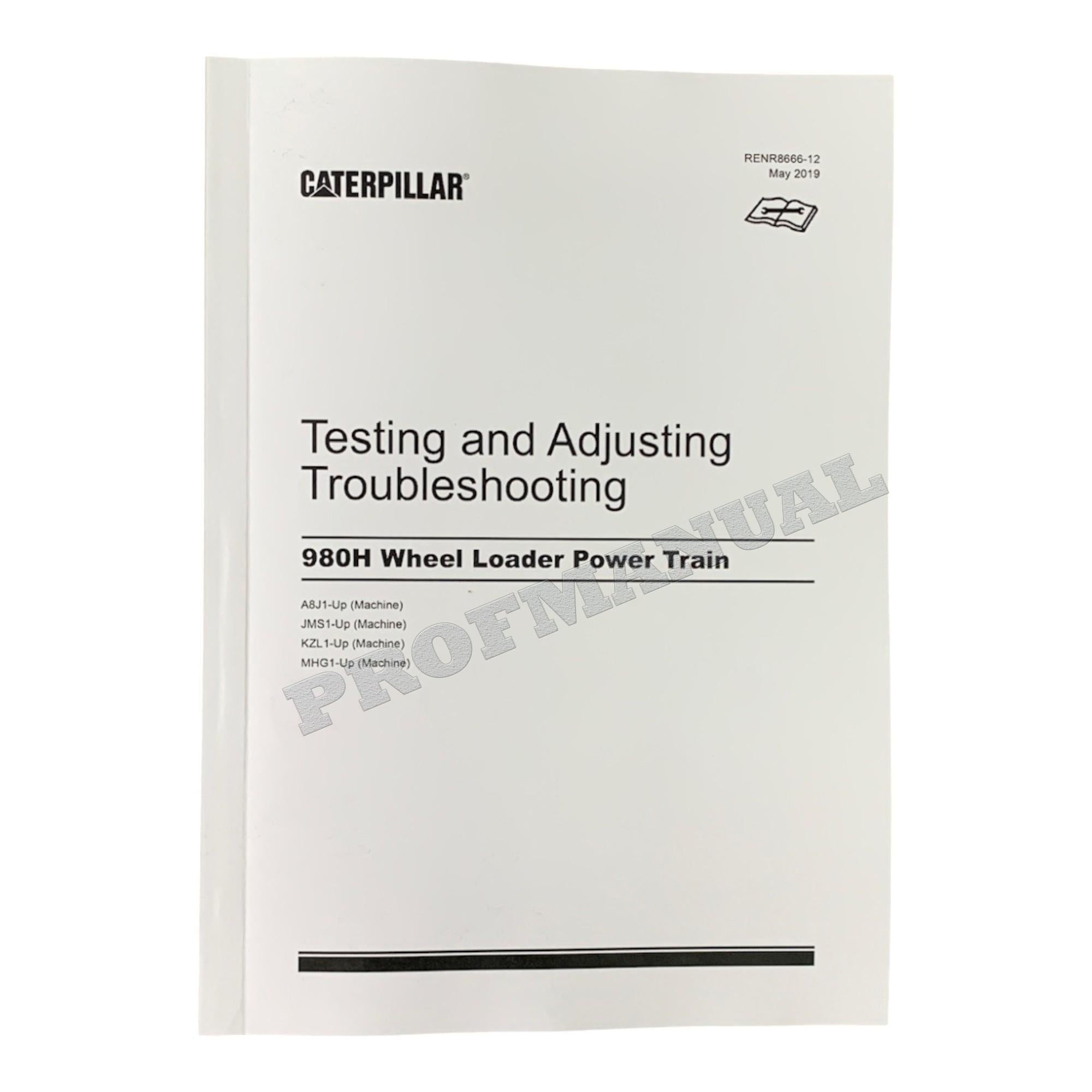 Caterpillar 980H WHEEL LOADER Full Service Manual *Send serial number