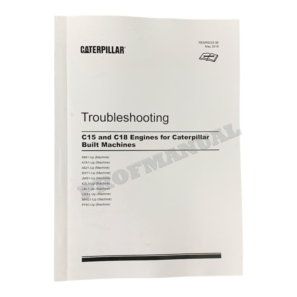 Caterpillar C15 C18 Engine 980H Wheel Loader Full Service Manual *Send serial number 5books