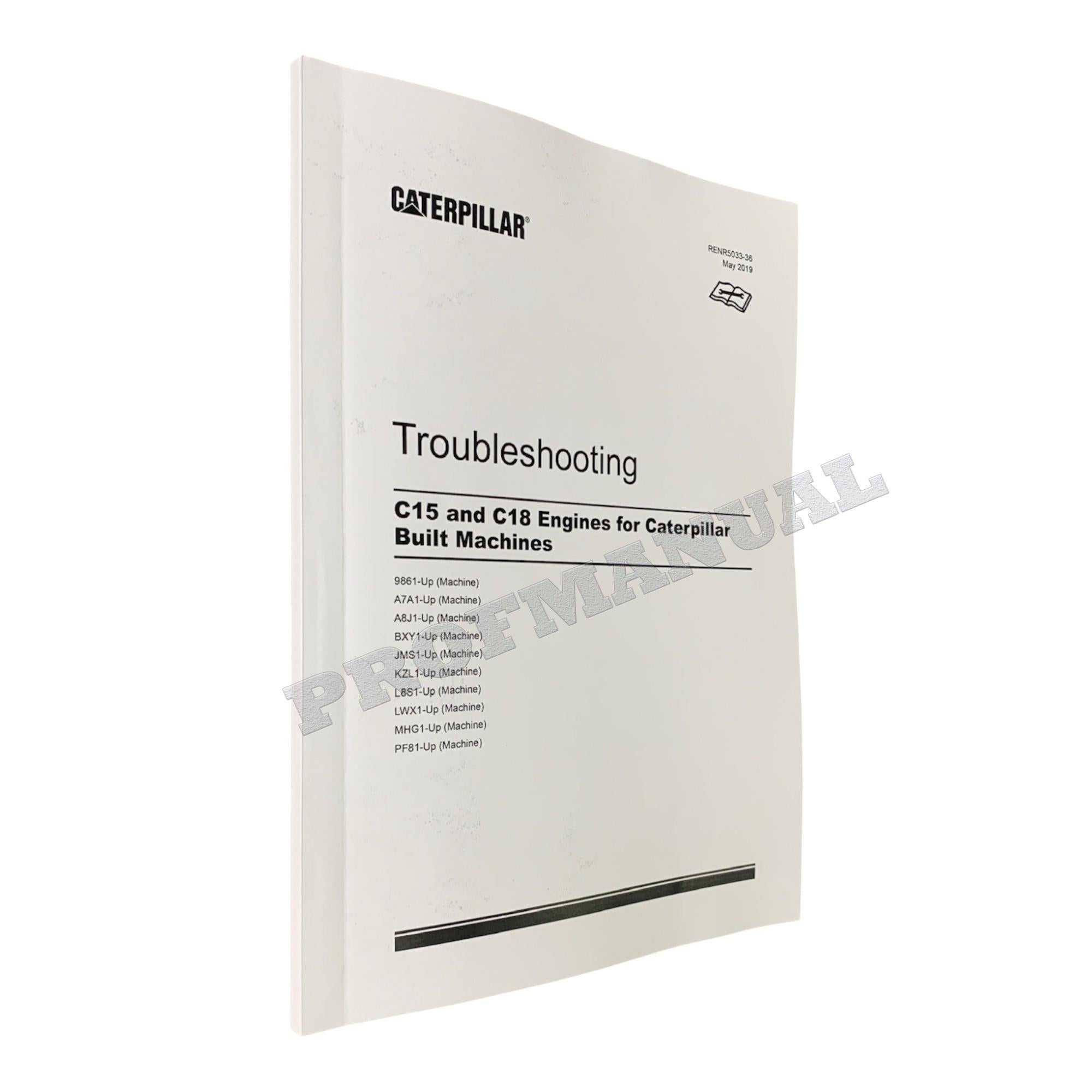 Caterpillar C15 C18 Engine 980H Wheel Loader Full Service Manual *Send serial number 5books