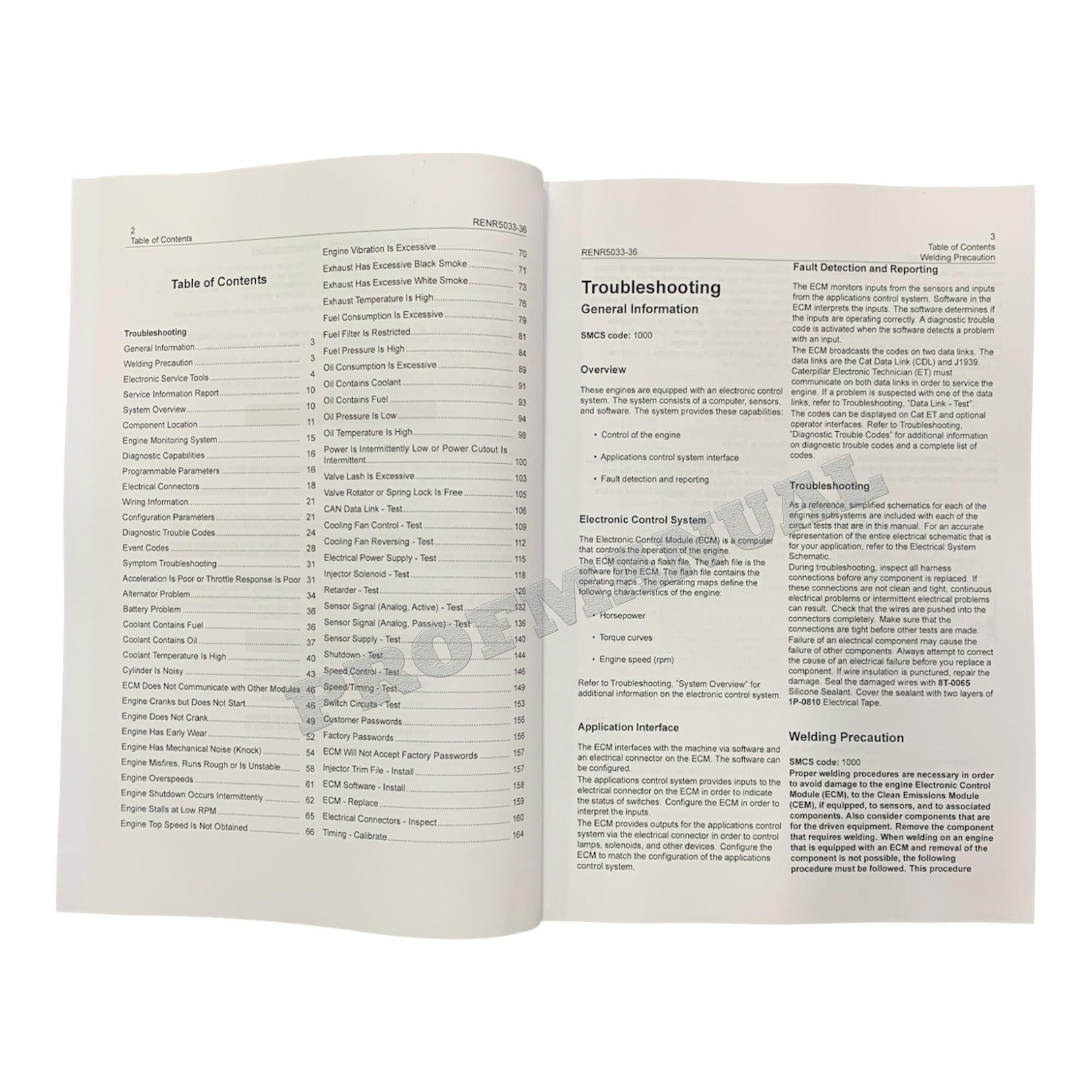 Caterpillar C15 C18 Engine 980H Wheel Loader Full Service Manual *Send serial number 5books