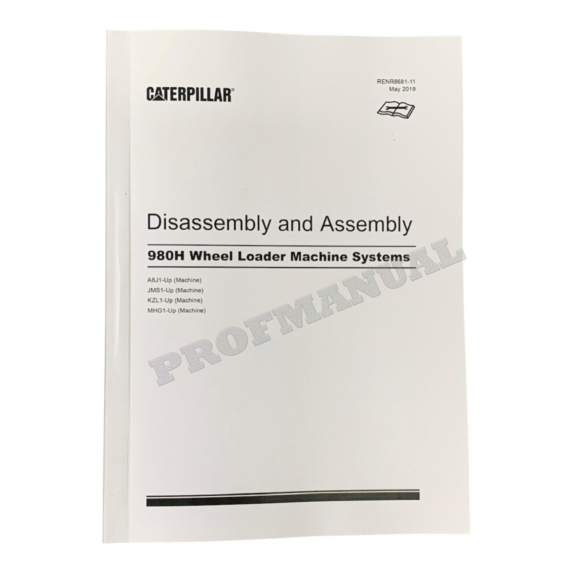 Caterpillar 980H WHEEL LOADER Full Service Manual *Send serial number