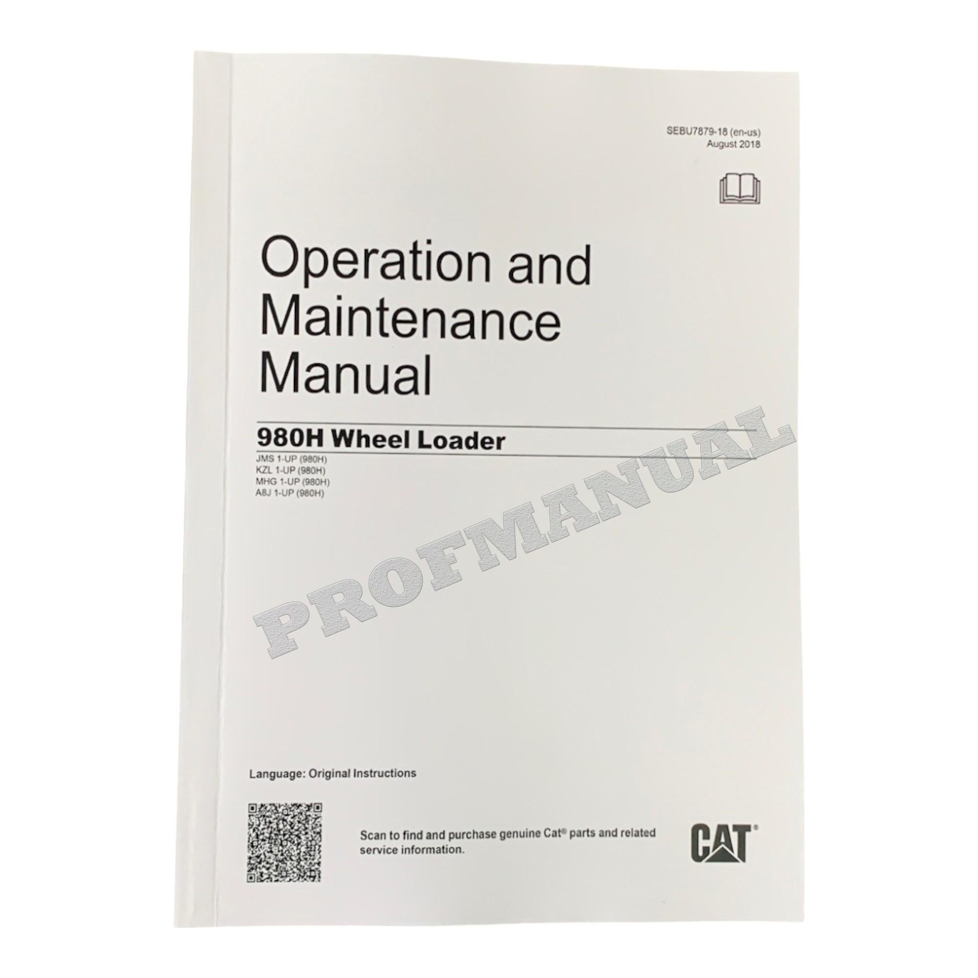 Caterpillar 980H WHEEL LOADER Full Service Manual *Send serial number