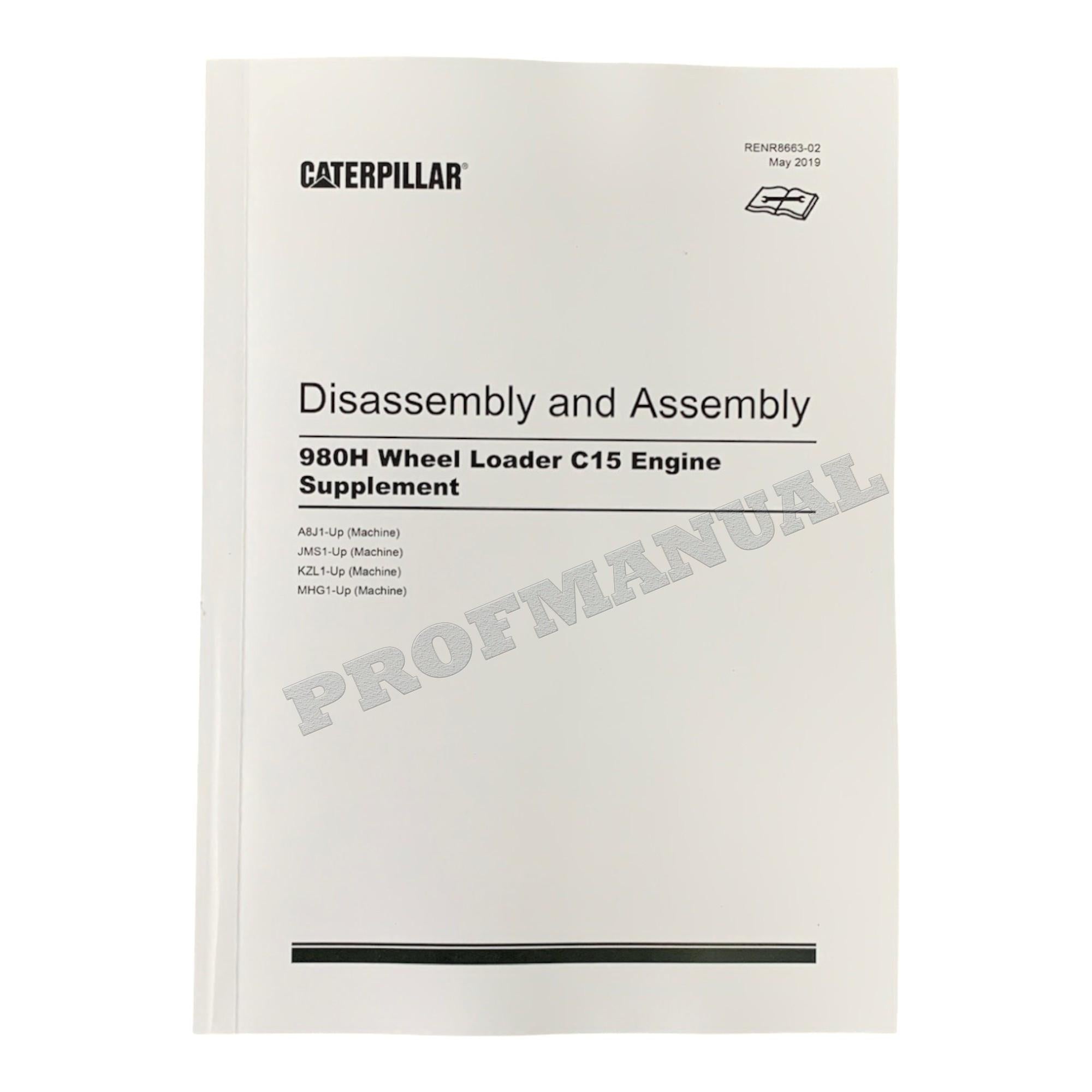 Caterpillar 980H WHEEL LOADER Full Service Manual *Send serial number
