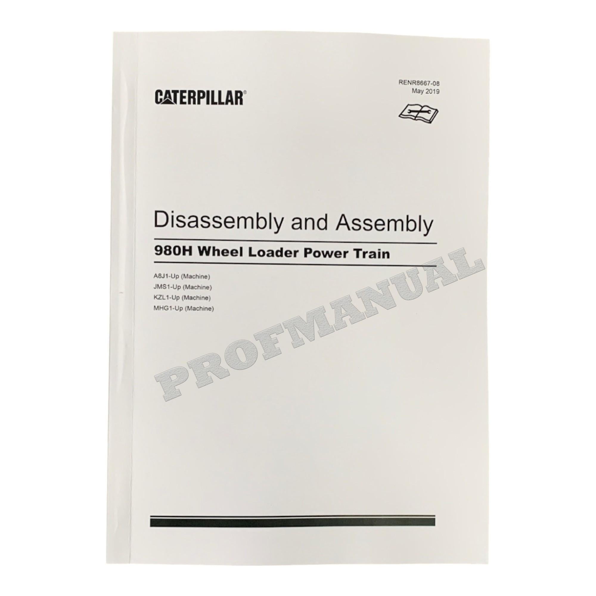 Caterpillar 980H WHEEL LOADER Full Service Manual *Send serial number