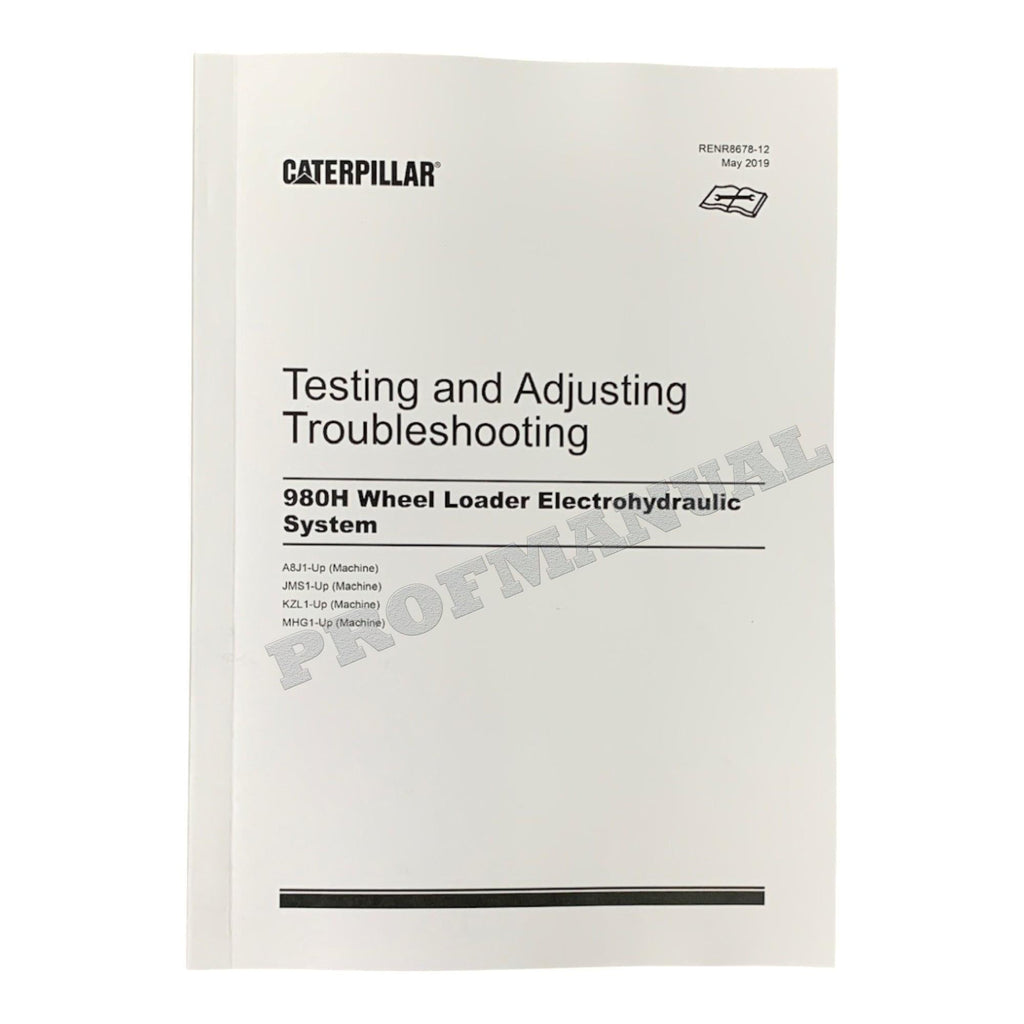 Caterpillar 980H WHEEL LOADER Full Service Manual *Send serial number