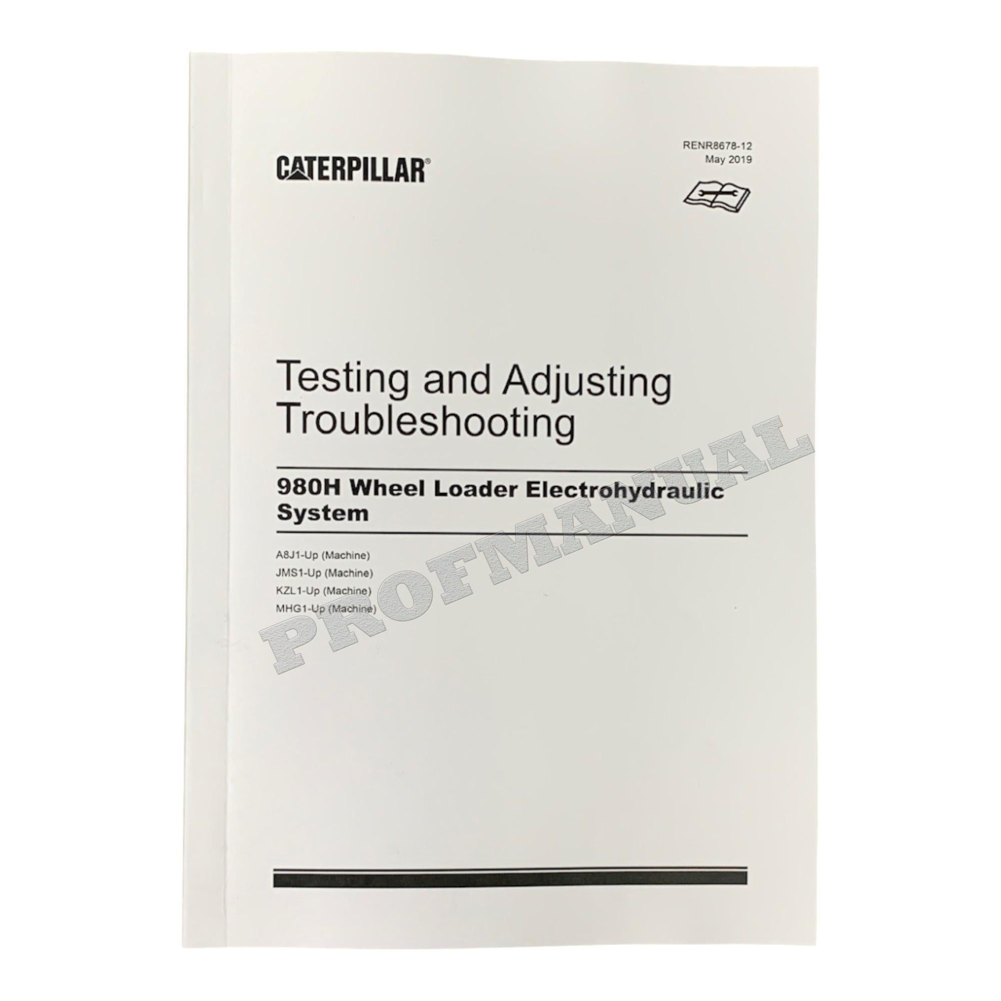 Caterpillar 980H WHEEL LOADER Full Service Manual *Send serial number