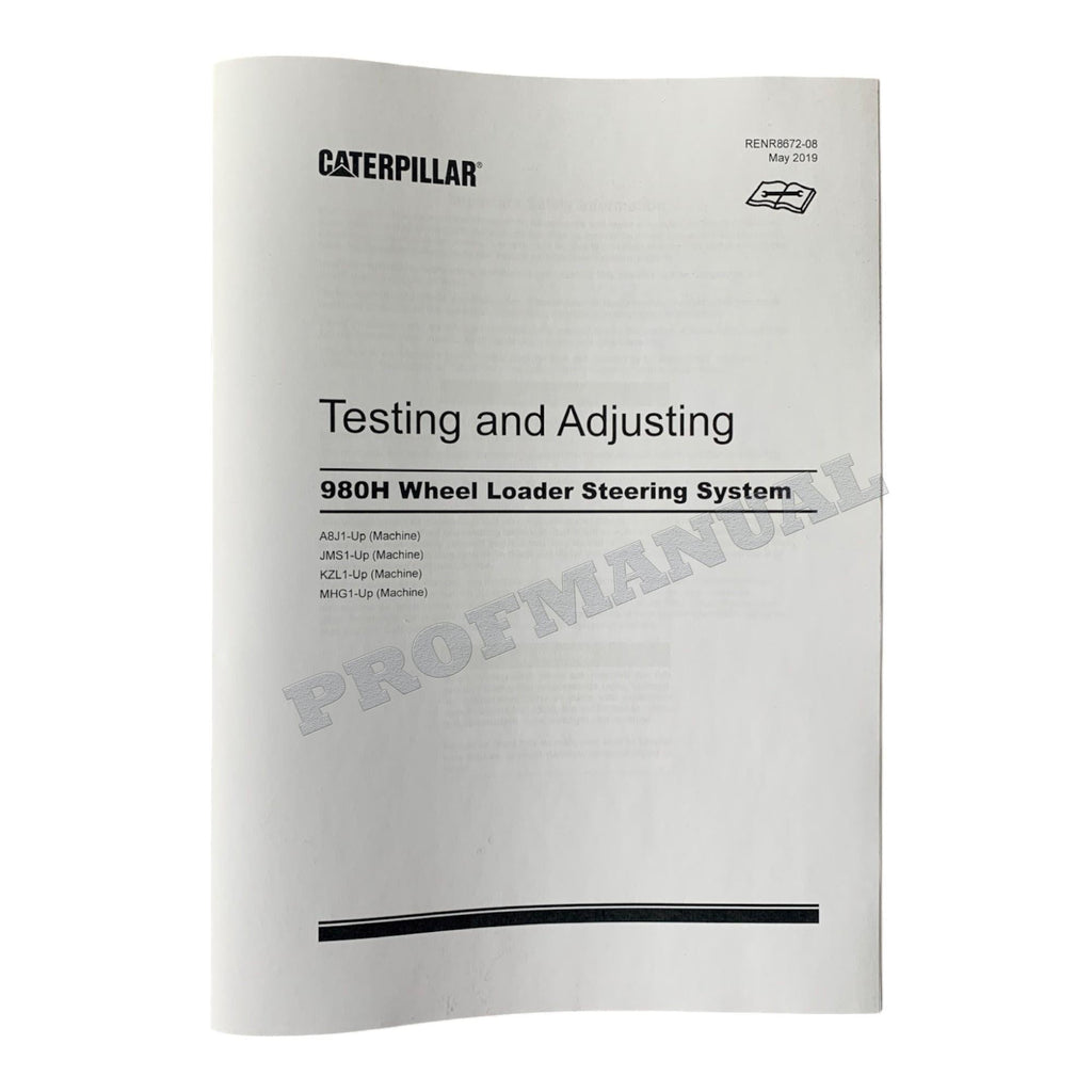 Caterpillar 980H WHEEL LOADER Full Service Manual *Send serial number