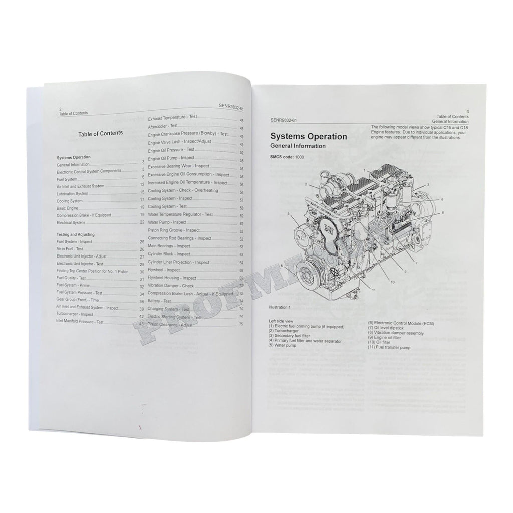Caterpillar C15 C18 Engine 980H Wheel Loader Full Service Manual *Send serial number 5books
