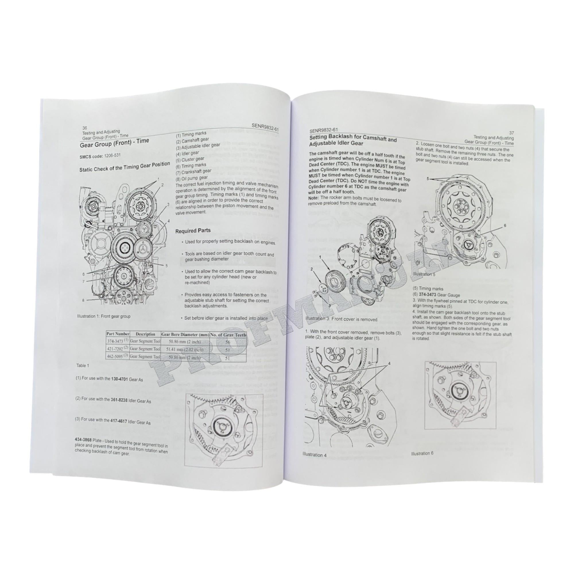 Caterpillar C15 C18 Engine 980H Wheel Loader Full Service Manual *Send serial number 5books