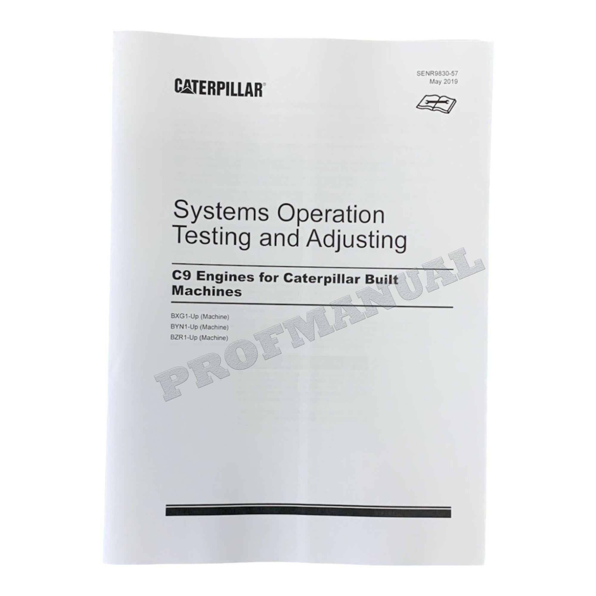 Caterpillar C9 Engine Operation Adjusting Disassem Assem FULL Service Manual *Send S.N.